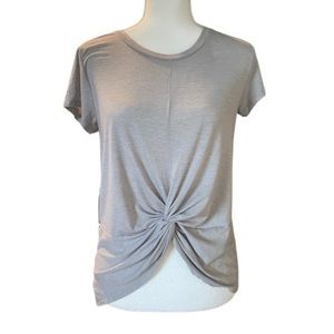 Grey Gathered T-Shirt